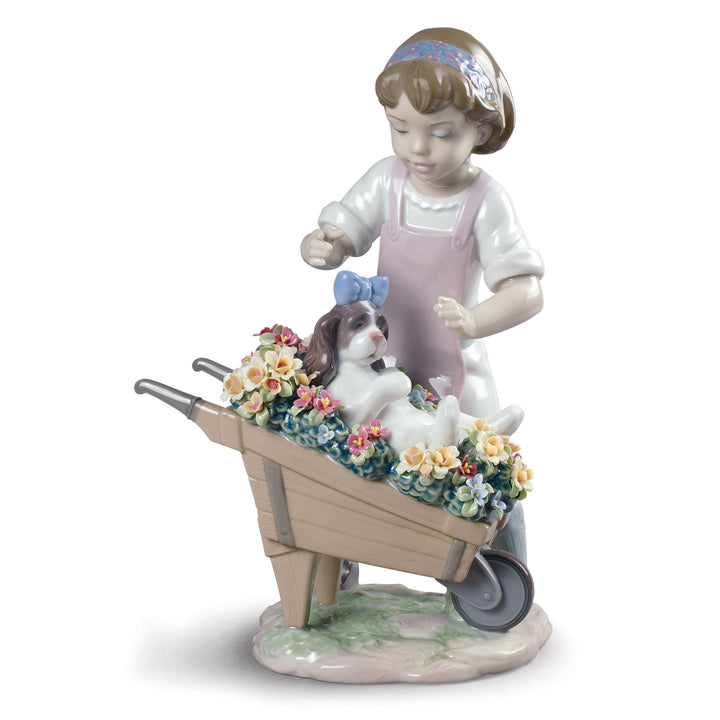 Lladro Let's Go for A Ride Girl Figurine - 01009133