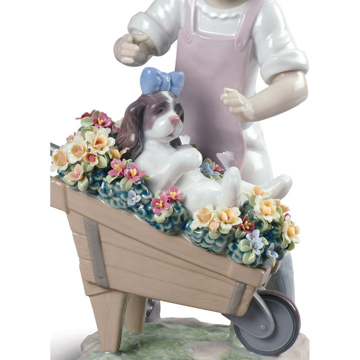 Image 2 Lladro Let's Go for A Ride Girl Figurine - 01009133