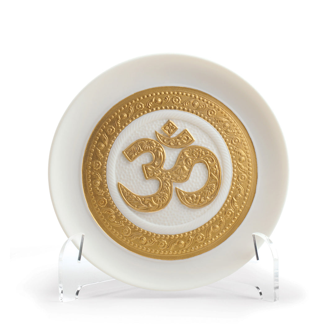 Lladro Om Decorative Plate. Golden Lustre - 01009156