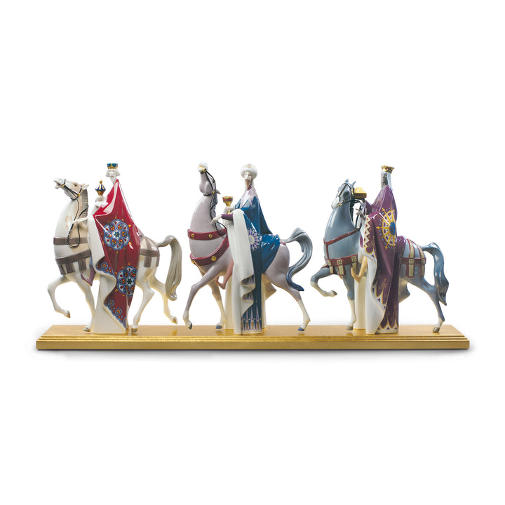 Lladro Kings Melchior, Gaspar and Balthasar Sculpture. Limited Edition - 01009165