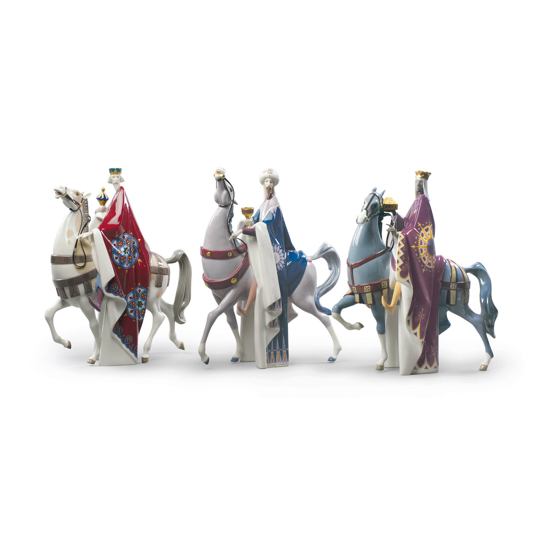 Image 2 Lladro Kings Melchior, Gaspar and Balthasar Sculpture. Limited Edition - 01009165