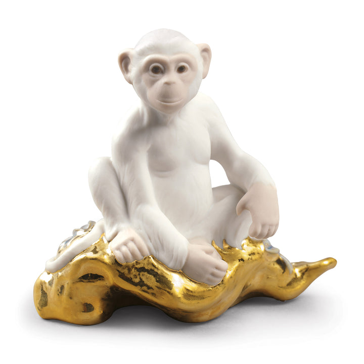Lladro The Monkey Figurine. Mini - 01009175