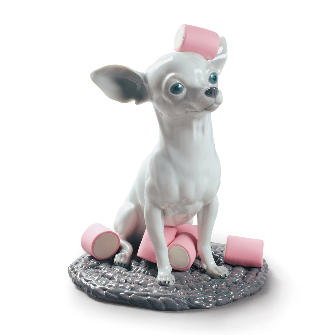 Lladro Chihuahua with Marshmallows Dog Figurine - 01009191