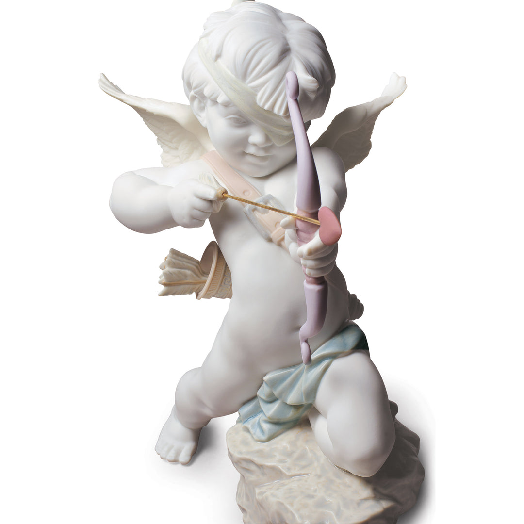 Image 2 Lladro Straight to The Heart Cupid Angel Figurine - 01009209