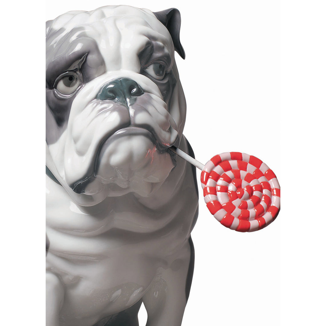 Image 2 Lladro Bulldog with Lollipop Dog Figurine - 01009234
