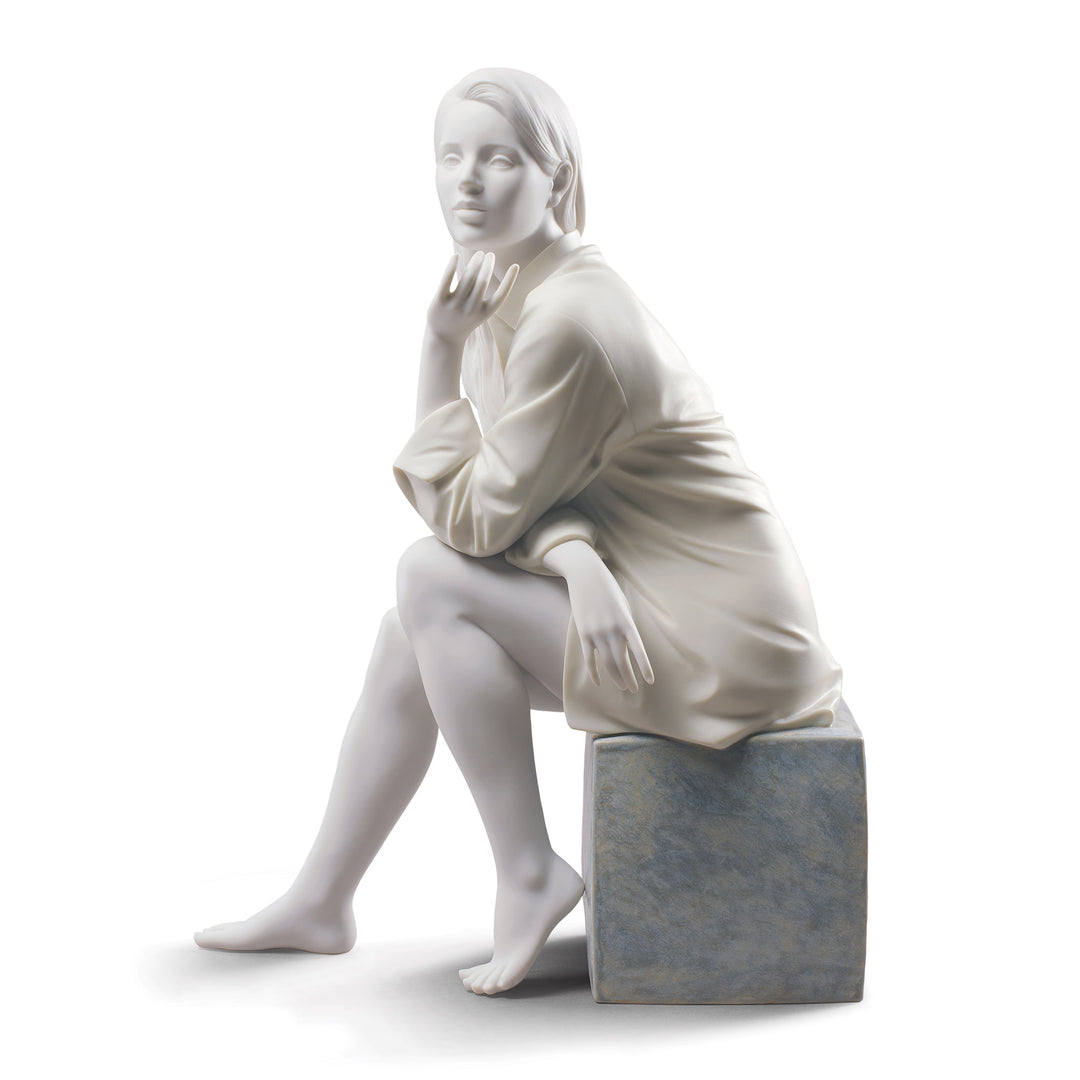 Lladro In My Thoughts Woman Figurine - 01009243