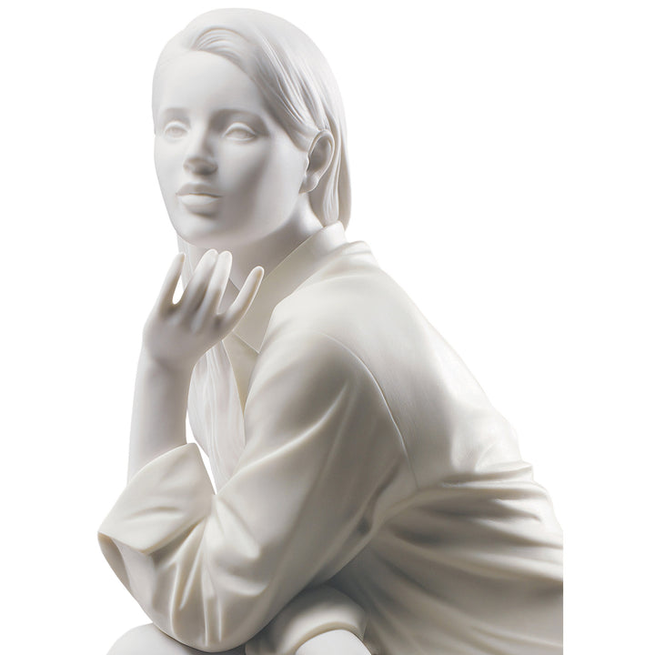 Image 3 Lladro In My Thoughts Woman Figurine - 01009243