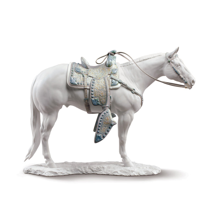 Lladro White Quarter Horse Sculpture - 01009273