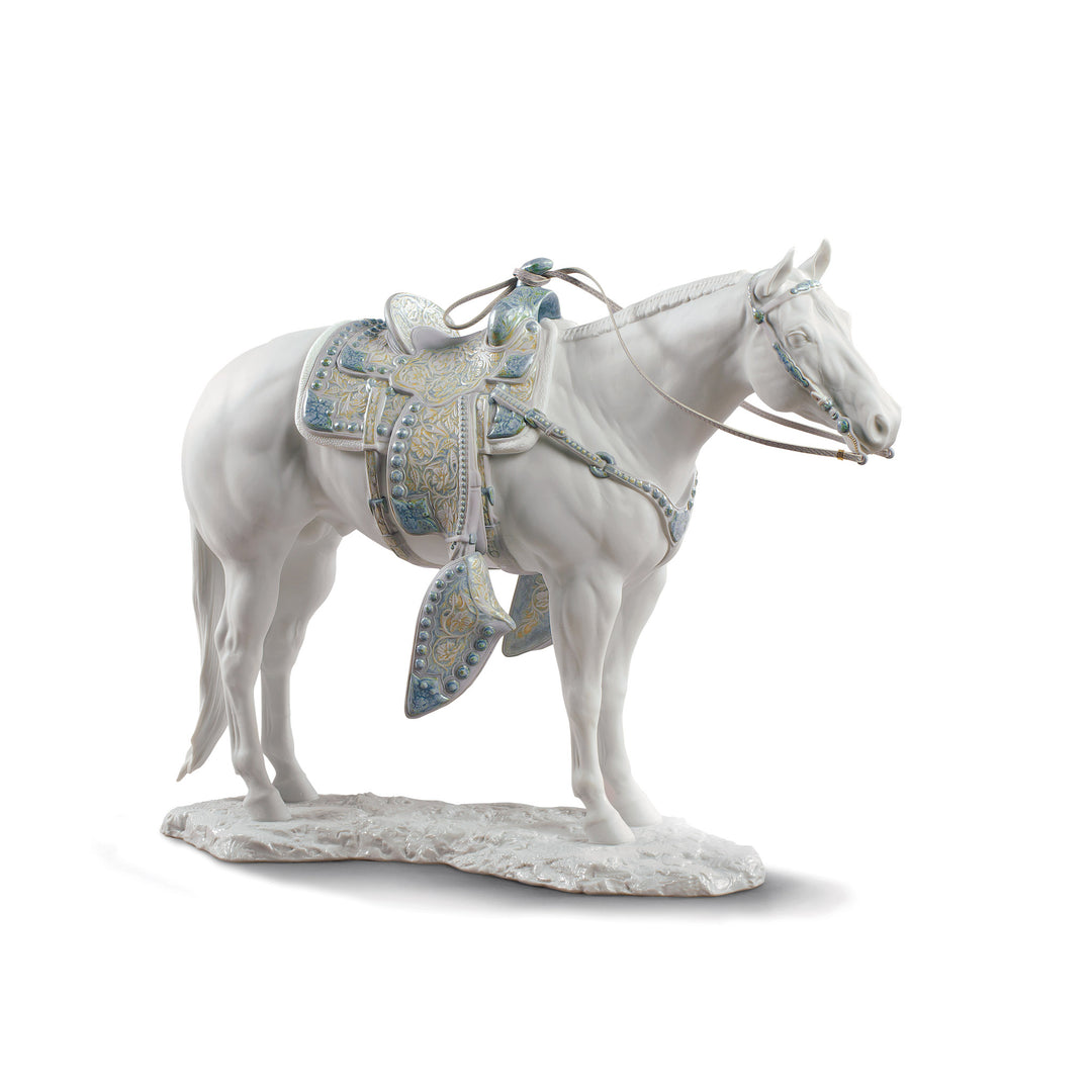 Image 2 Lladro White Quarter Horse Sculpture - 01009273