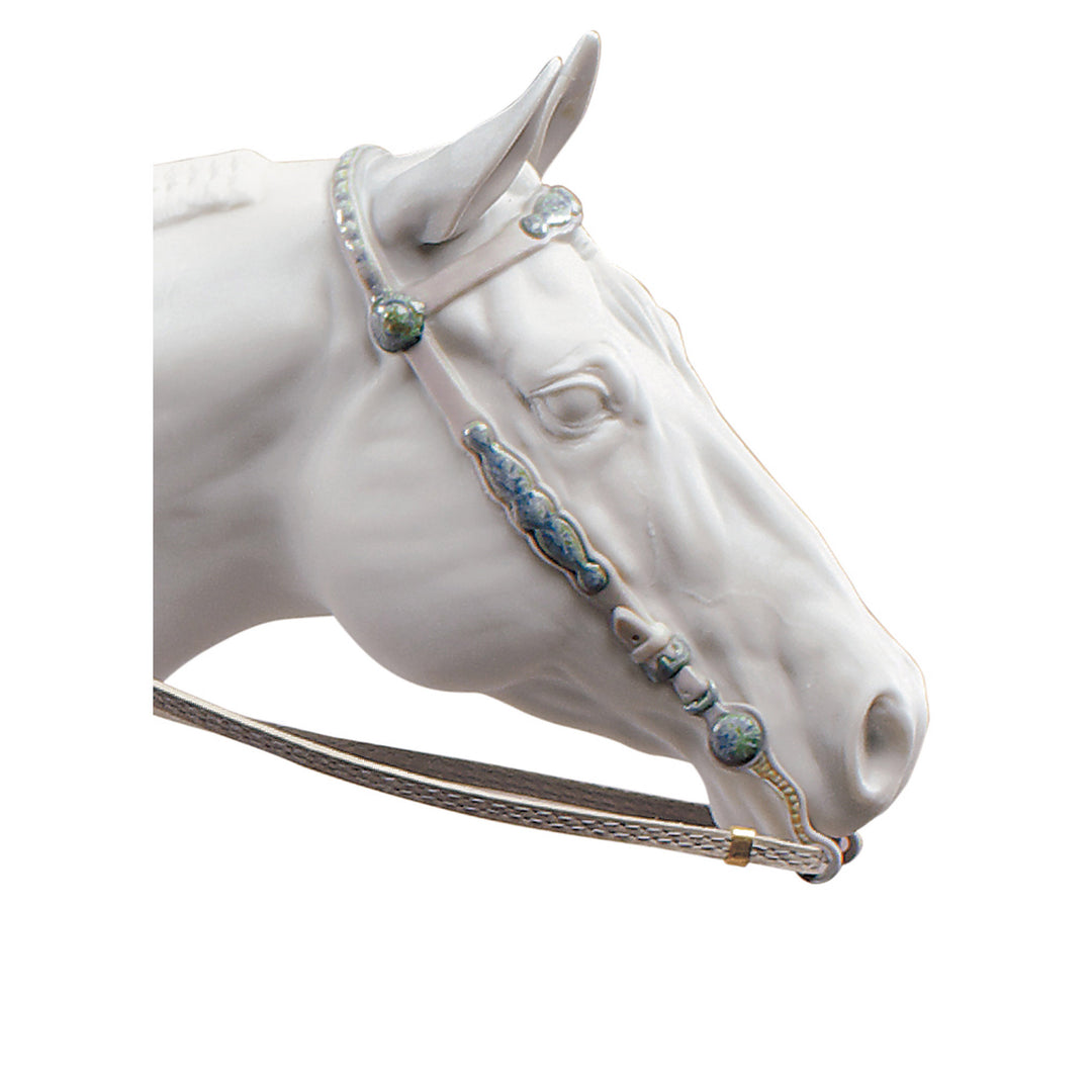Image 4 Lladro White Quarter Horse Sculpture - 01009273