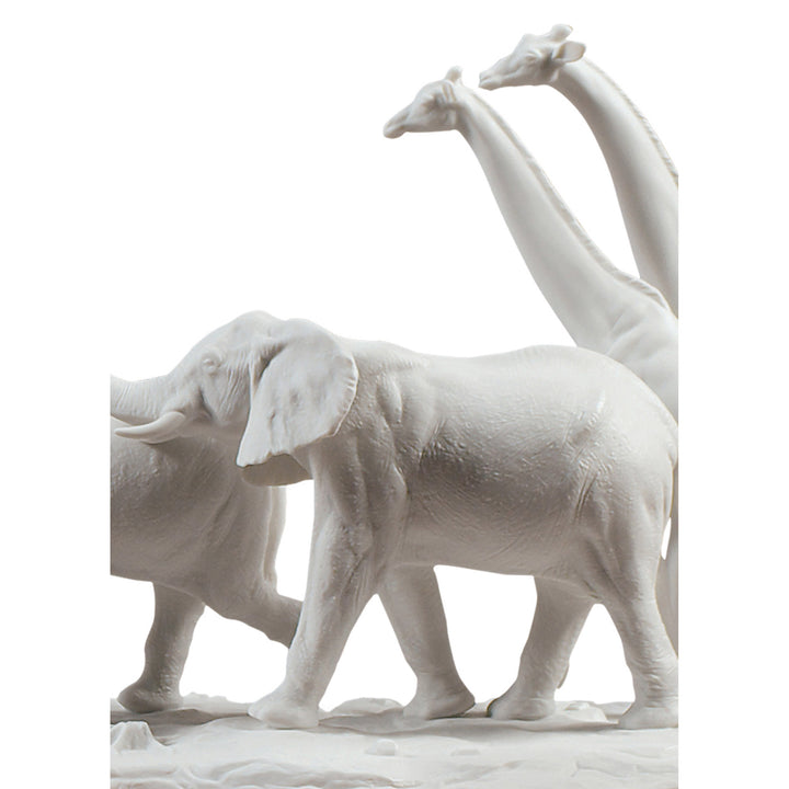 Image 5 Lladro African Savannah Wild Animals Sculpture. White - 01009275