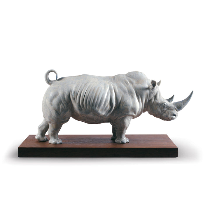 Lladro White Rhino Figurine - 01009285