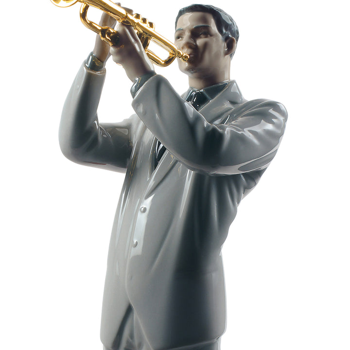 Image 4 Lladro Jazz Trumpeter Figurine - 01009329