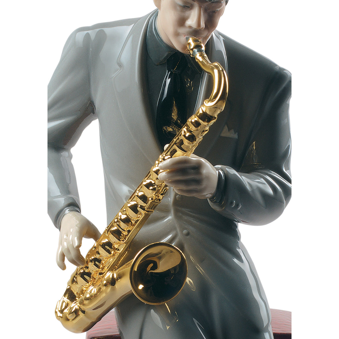 Image 2 Lladro Jazz Saxophonist Figurine - 01009330