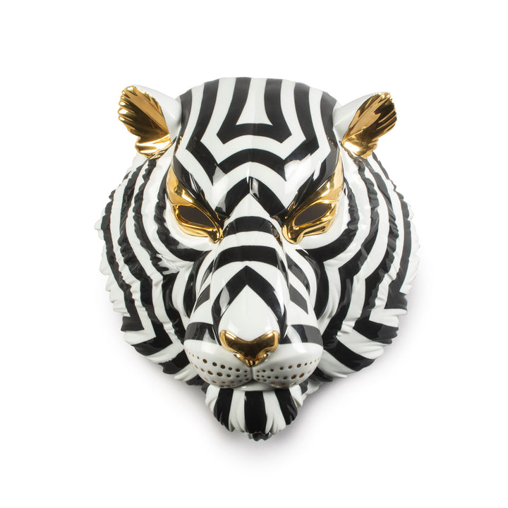 Lladro Tiger Mask. Black and Gold - 01009404