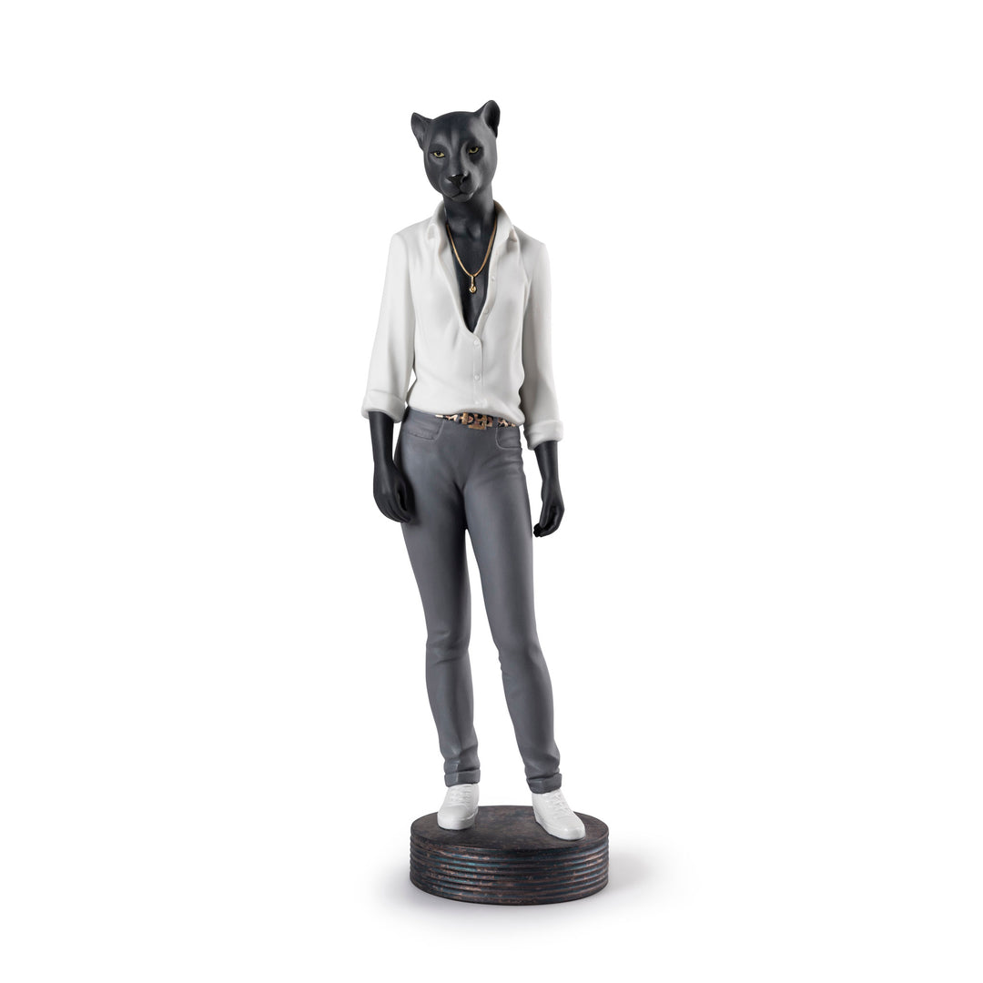 Lladro Panther Woman Figurine - 01009428