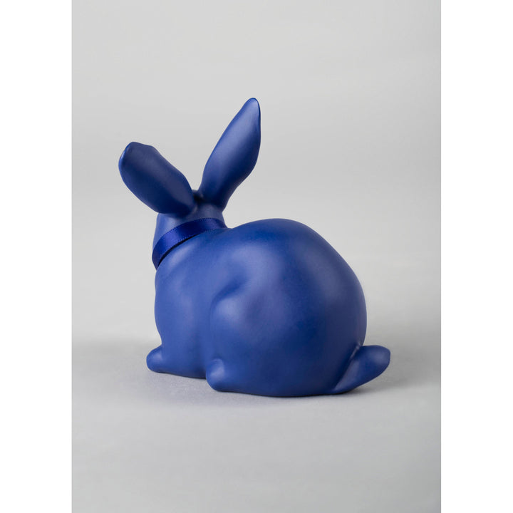 Image 4 Lladro Attentive Bunny. Blue-Gold - 01009448