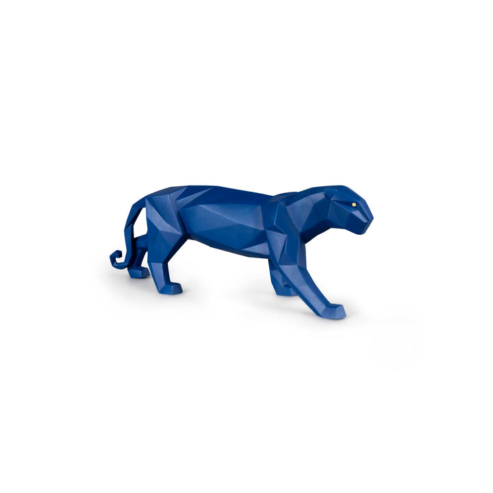 Lladro Panther Figurine. Blue matte - 01009456