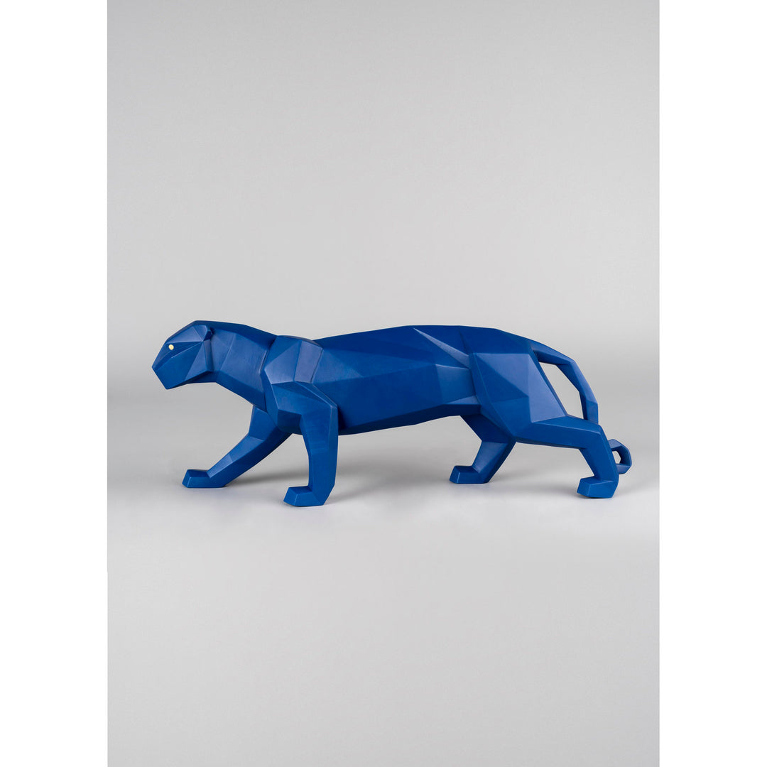 Image 4 Lladro Panther Figurine. Blue matte - 01009456