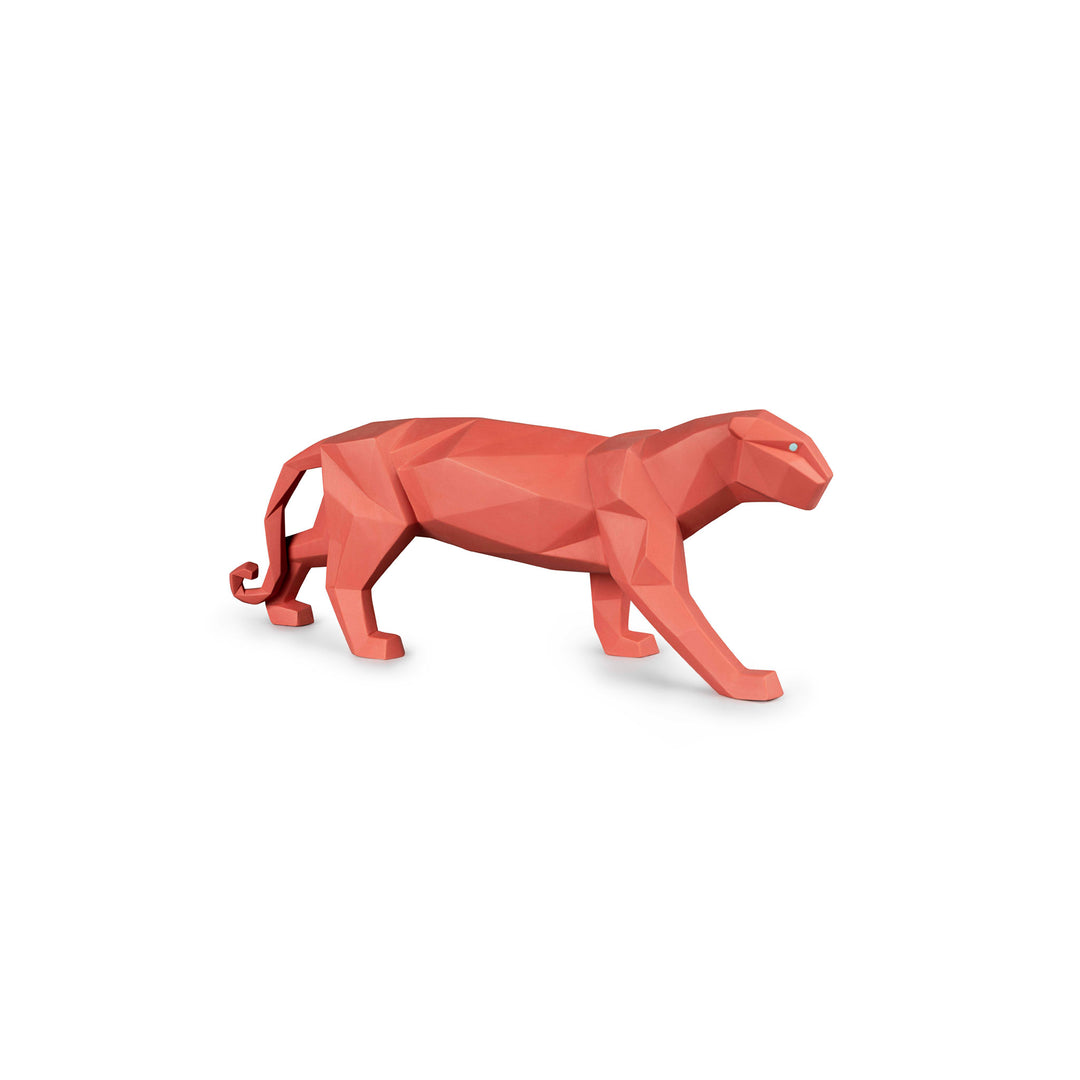 Lladro Panther Figurine. Coral matte - 01009457