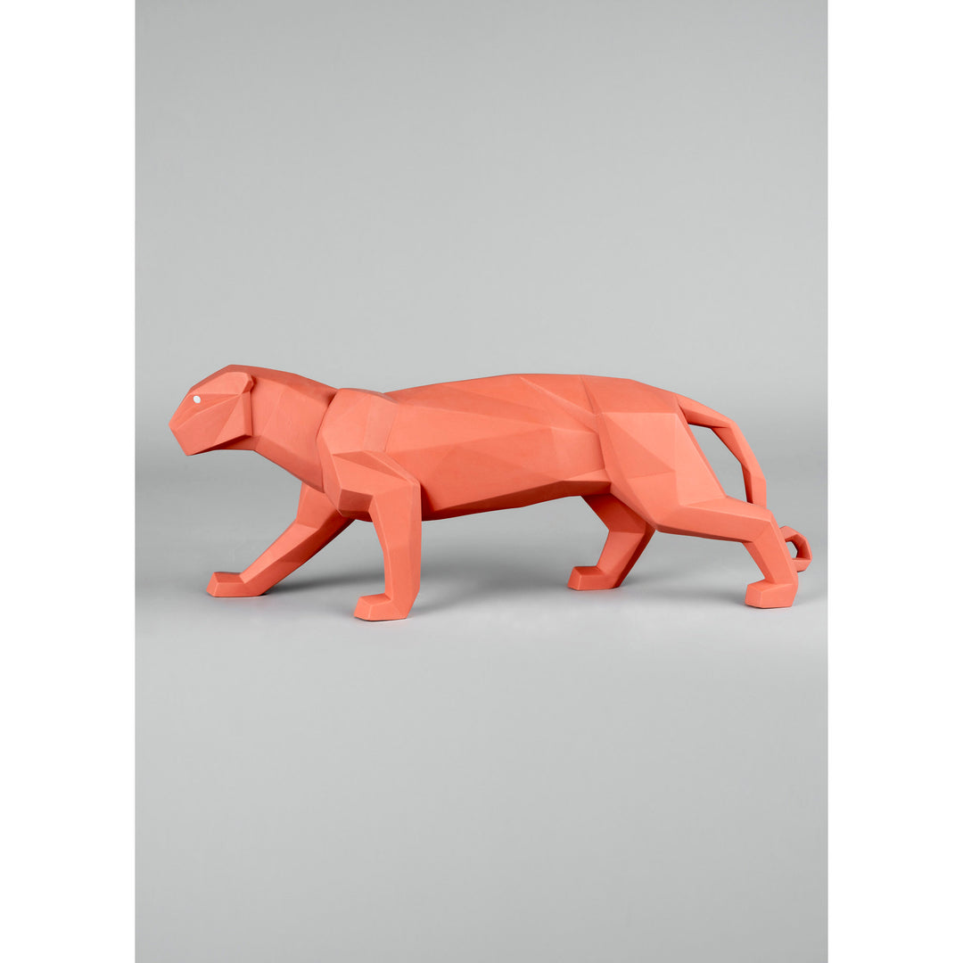 Image 4 Lladro Panther Figurine. Coral matte - 01009457