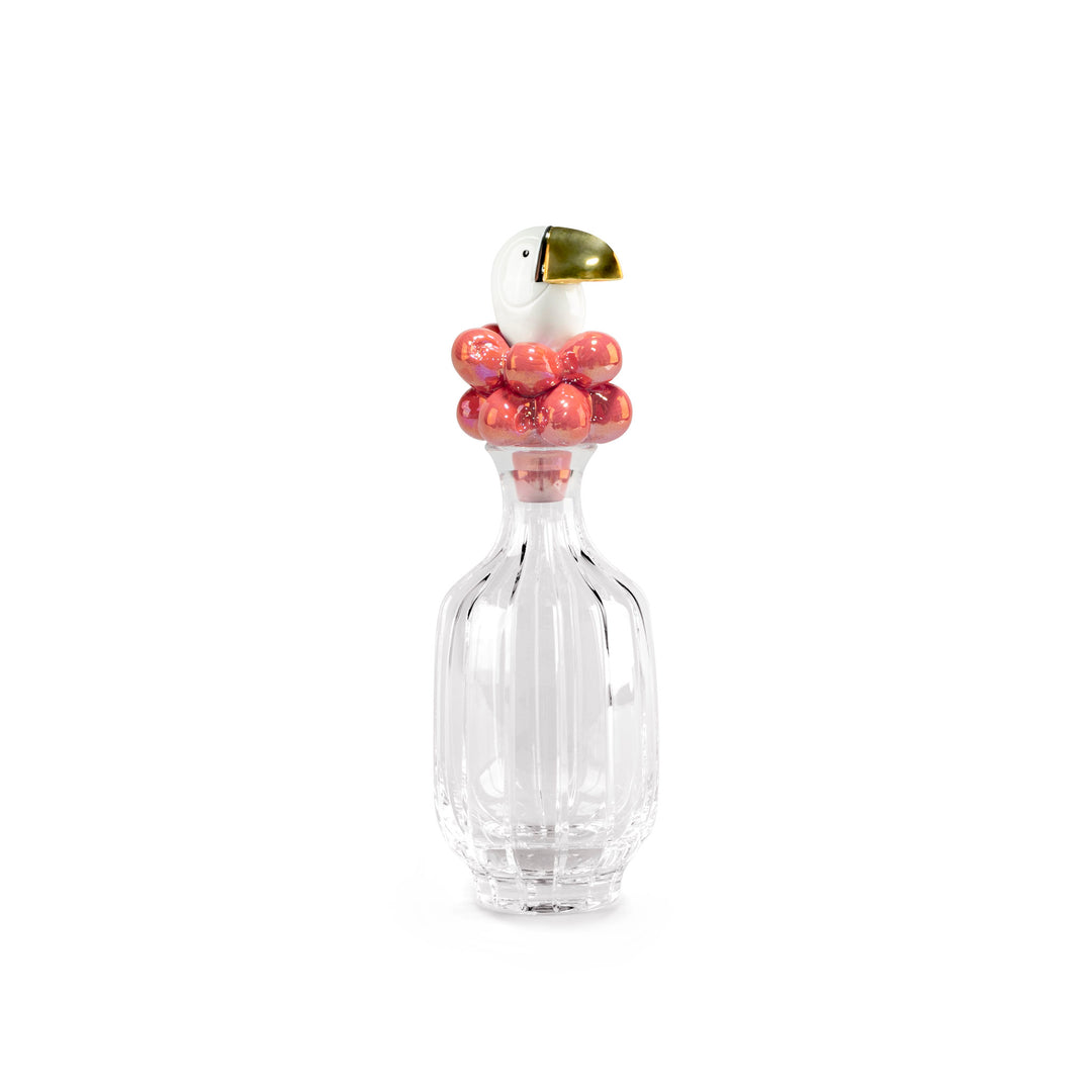 Lladro Toucan Glass Bottle. Golden Luster - 01009464