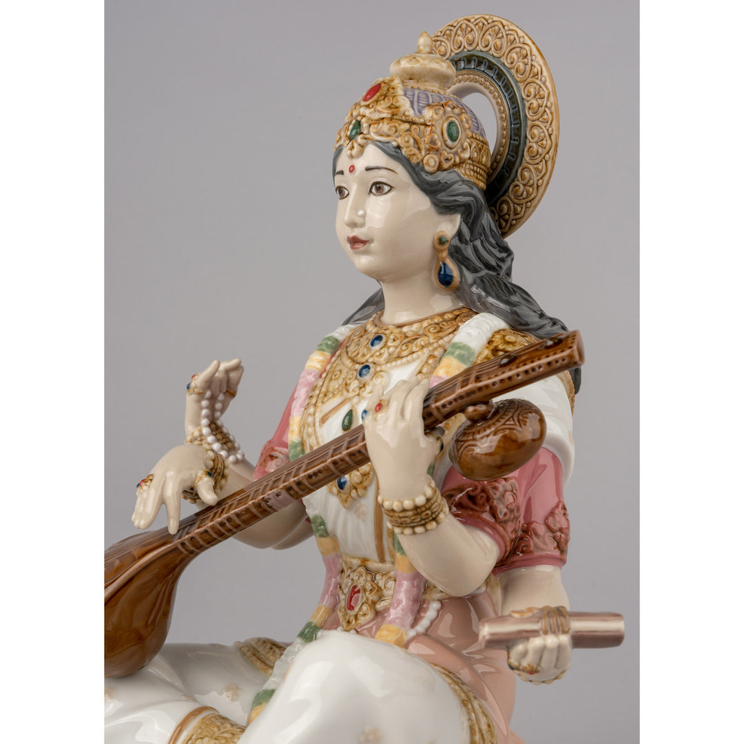 Image 4 Lladro Goddess Saraswati Figurine - 01009486