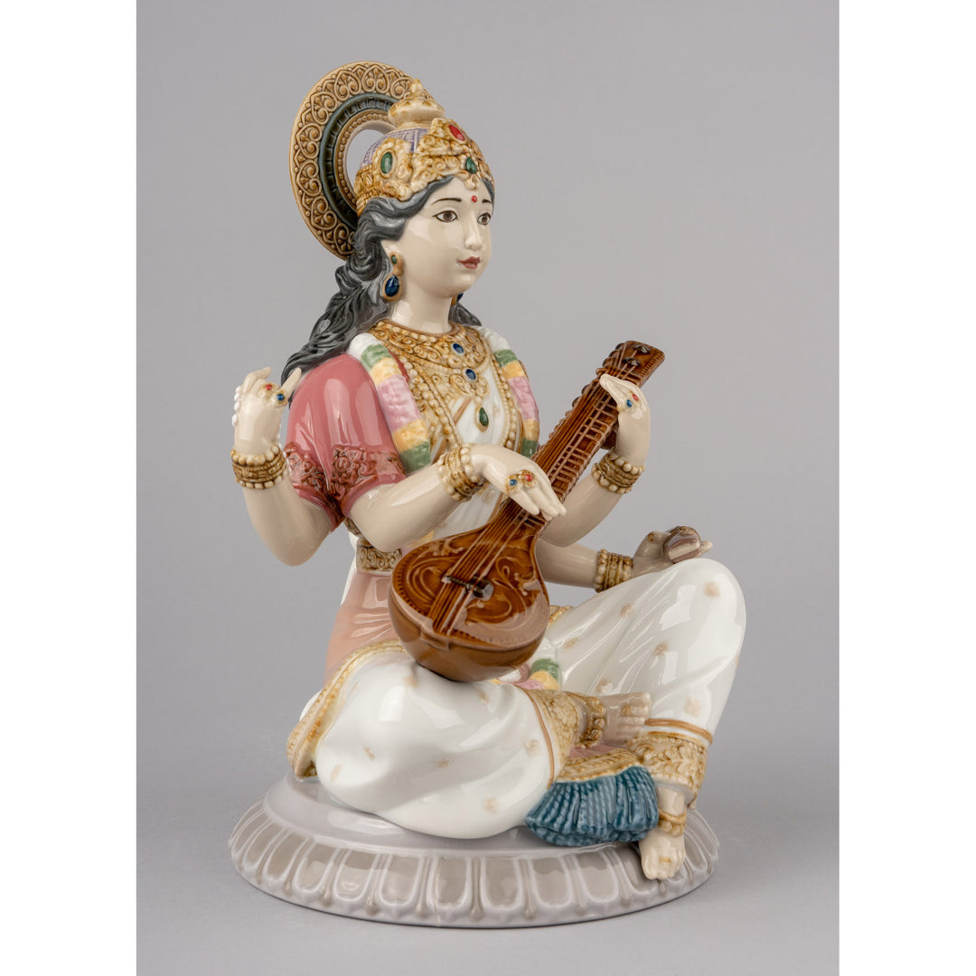 Image 5 Lladro Goddess Saraswati Figurine - 01009486