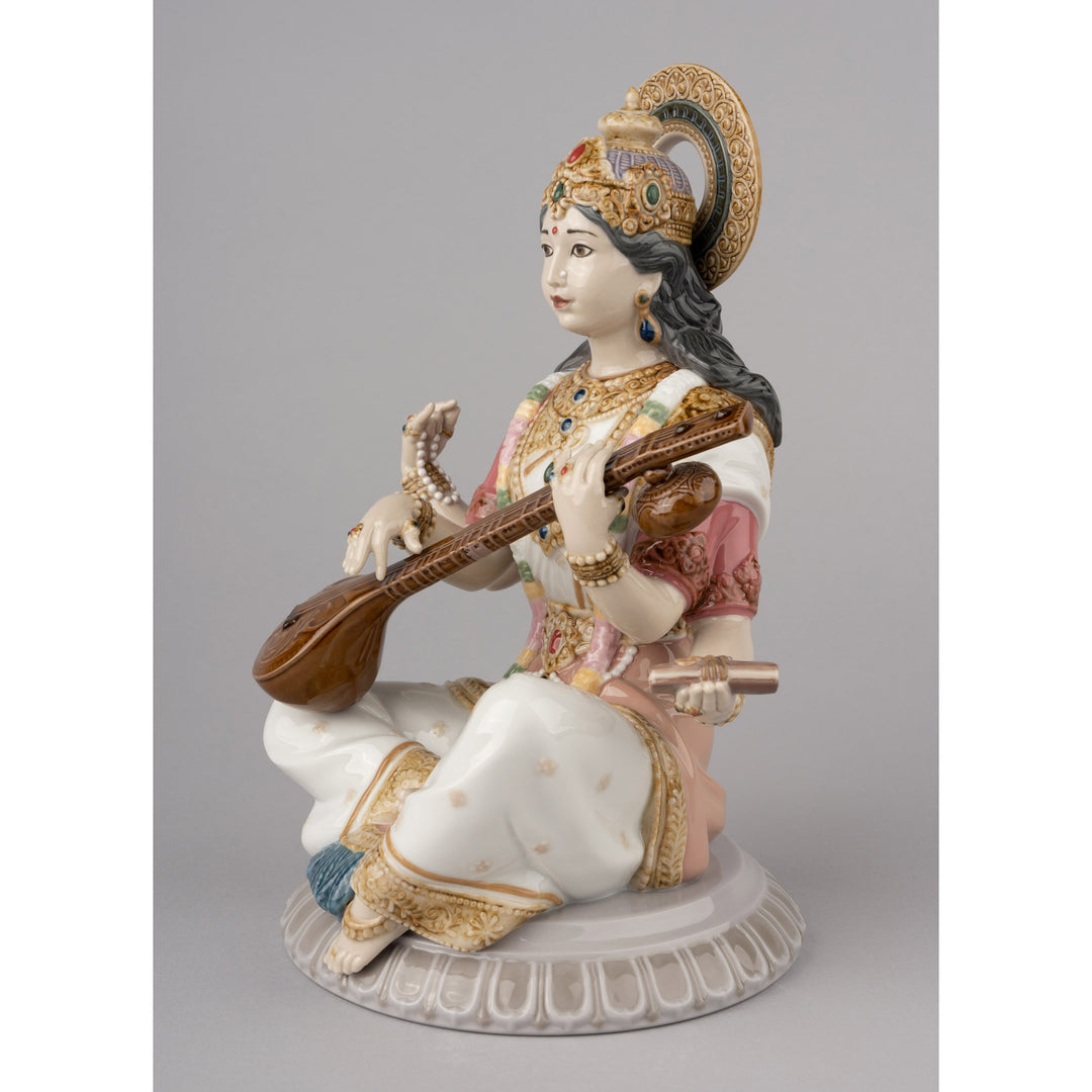 Image 6 Lladro Goddess Saraswati Figurine - 01009486
