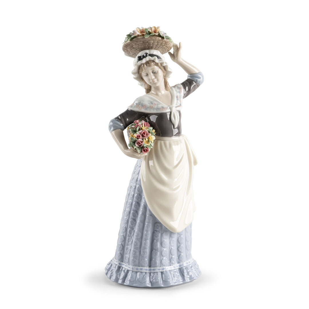 Lladro Flower Picking Woman Figurine - 01009545