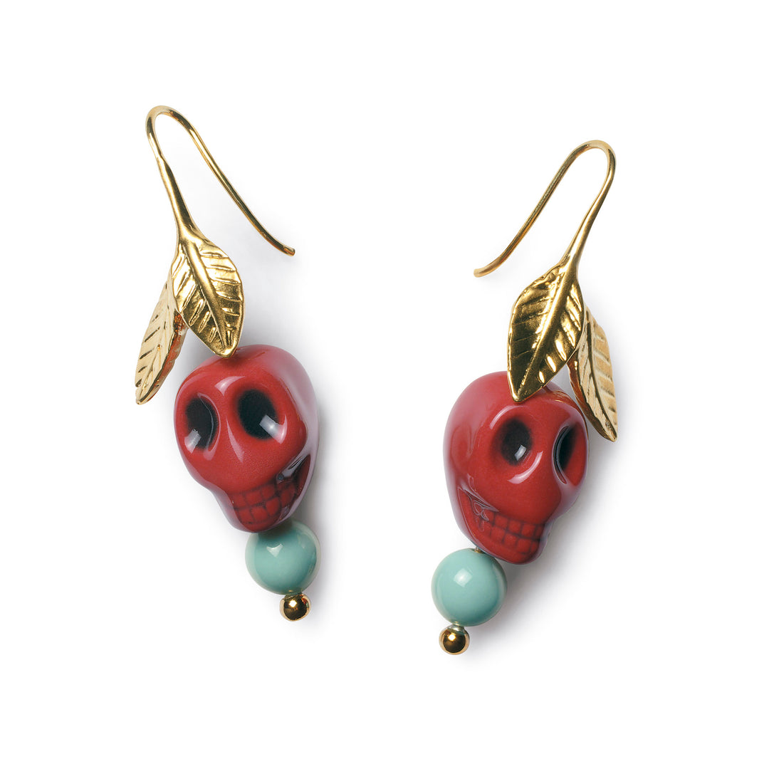 Lladro Frida Kahlo Skull Ears Earrings - 01010154