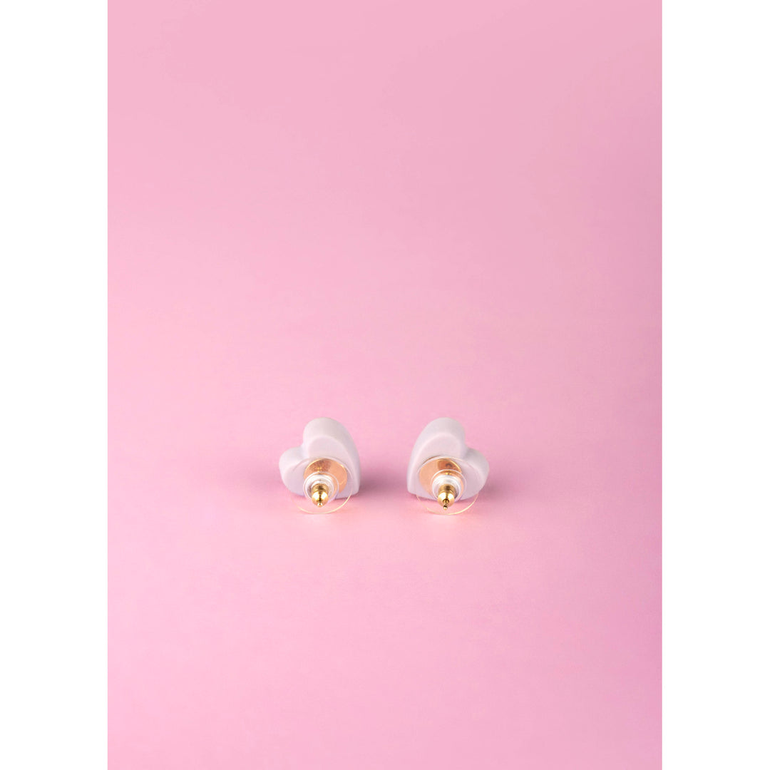 Image 2 Lladro Hearts Stud Earrings. Violet & Red - 01010272