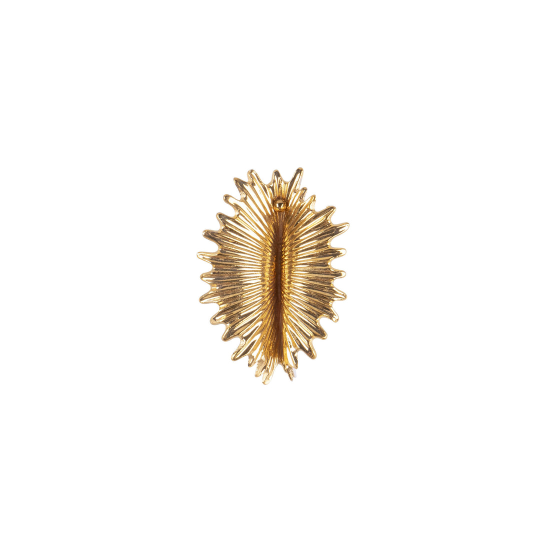 Lladro Actinia Big Earring. Golden luster - 01010290