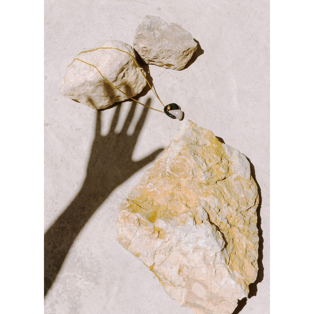 Image 4 Lladro Golden Pebbles Necklace. Black, Beige and Golden luster - 01010294