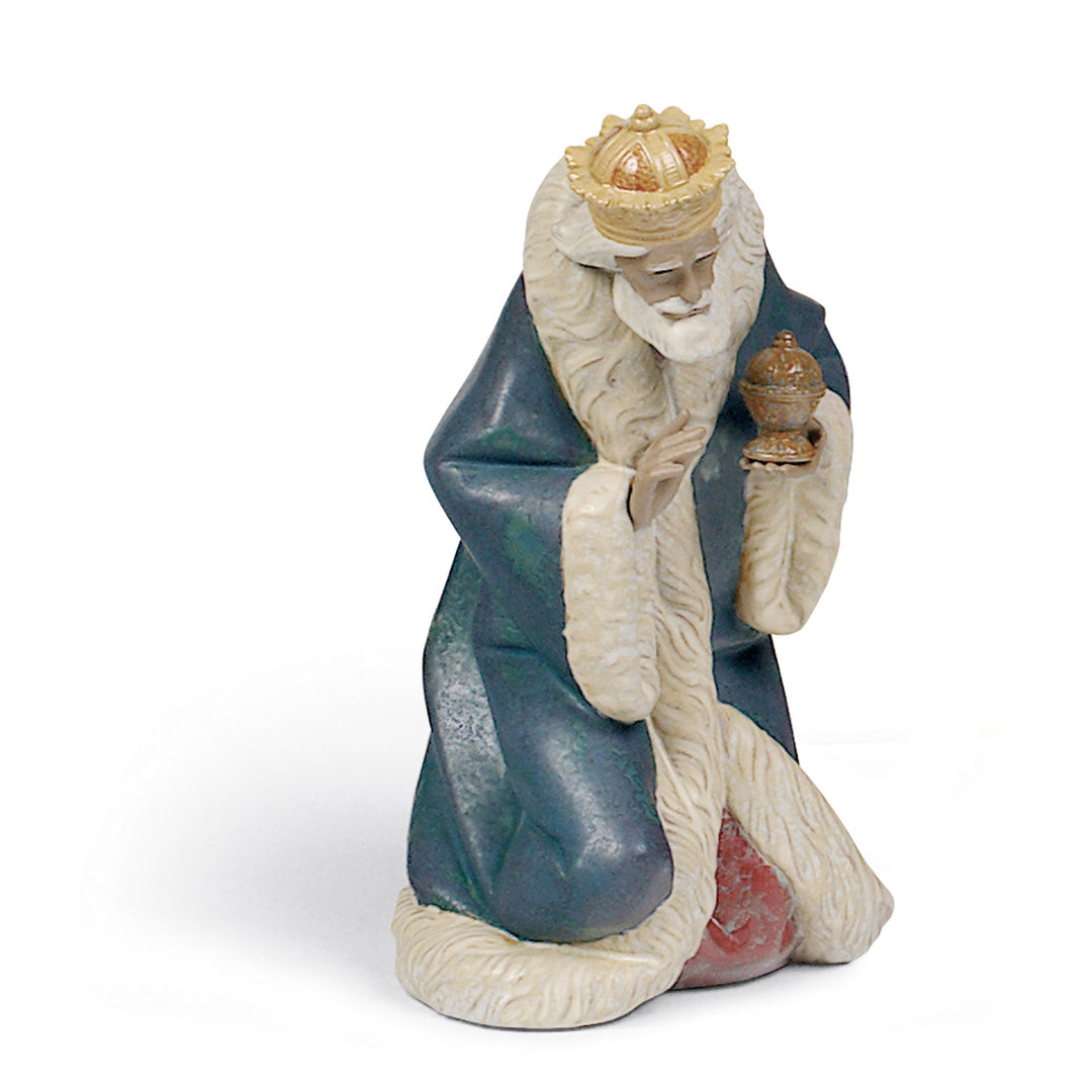 Lladro Melchior Nativity Figurine. Gres - 01012278