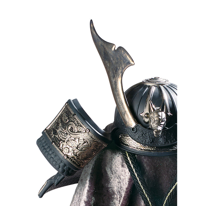 Image 2 Lladro Dragon Samurai Helmet Figurine. Silver Lustre - 01013046