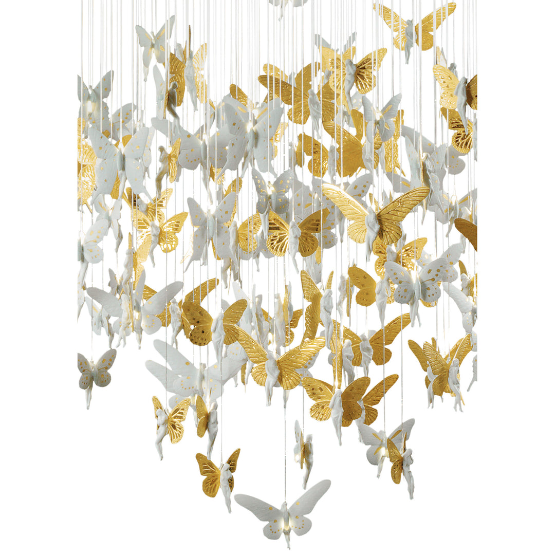 Image 2 Lladro Niagara Chandelier. 1.35m. Golden Luster (US) - 01017244