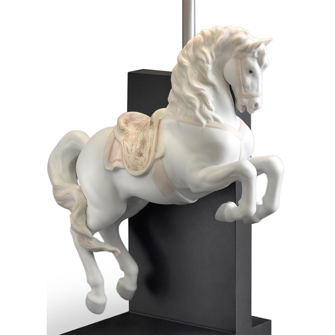 Image 3 Lladro Horse on Courbette Table Lamp (US) - 01023066