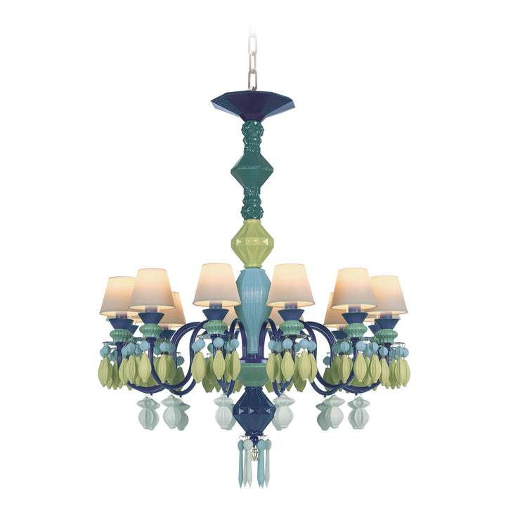 Lladro Belle de Nuit 12 Lights Chandelier. Green (US) - 01023229