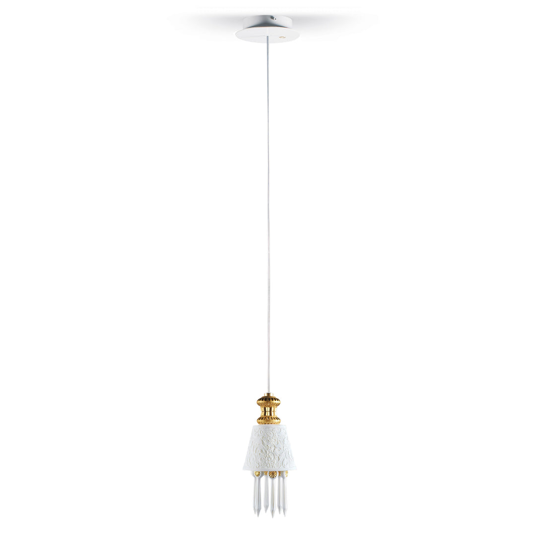 Lladro Belle de Nuit Ceiling Lamp with Lithophane. Golden Luster (US) - 01023463