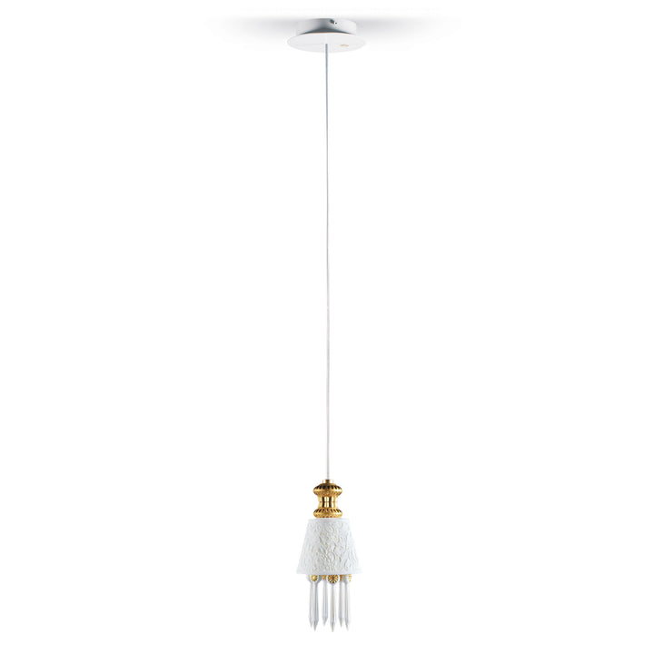 Lladro Belle de Nuit Ceiling Lamp with Lithophane. Golden Luster (US) - 01023463