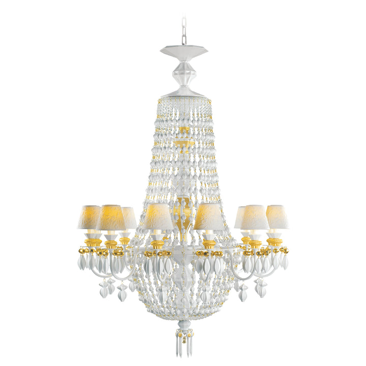 Lladro Winter Palace 12 Lights Chandelier. Golden Luster (US) - 01023504