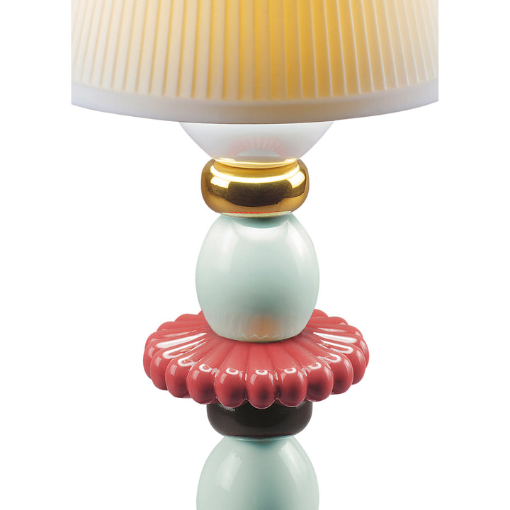 Image 2 Lladro Lotus Firefly Golden Fall Table Lamp. Red Coral - 01023792