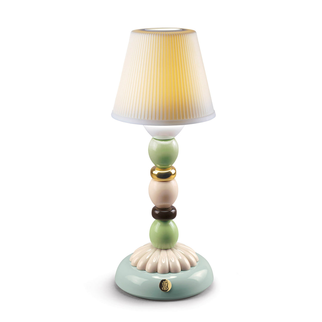 Lladro Palm Firefly Golden Fall Table Lamp. Green and Blue - 01023793