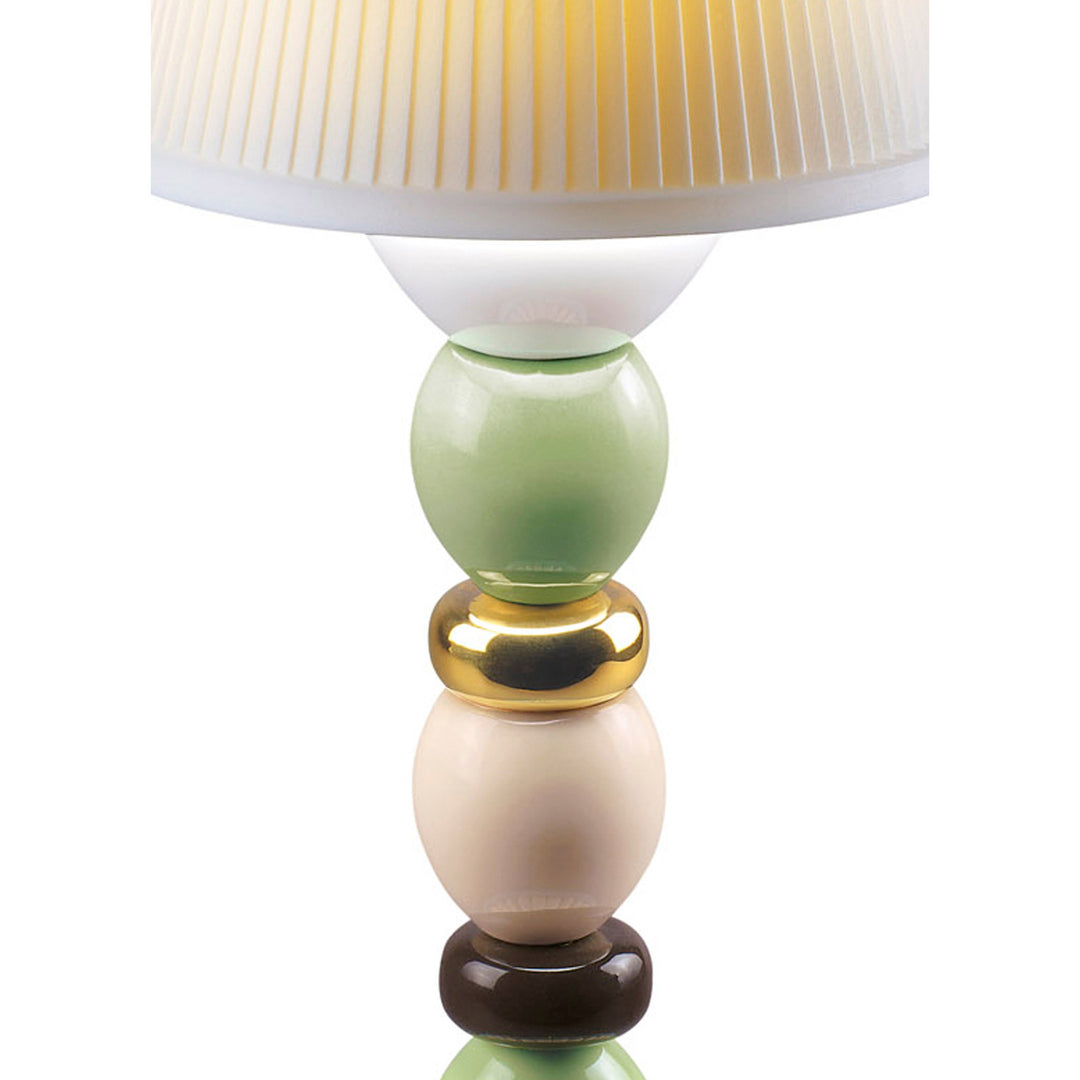 Image 2 Lladro Palm Firefly Golden Fall Table Lamp. Green and Blue - 01023793