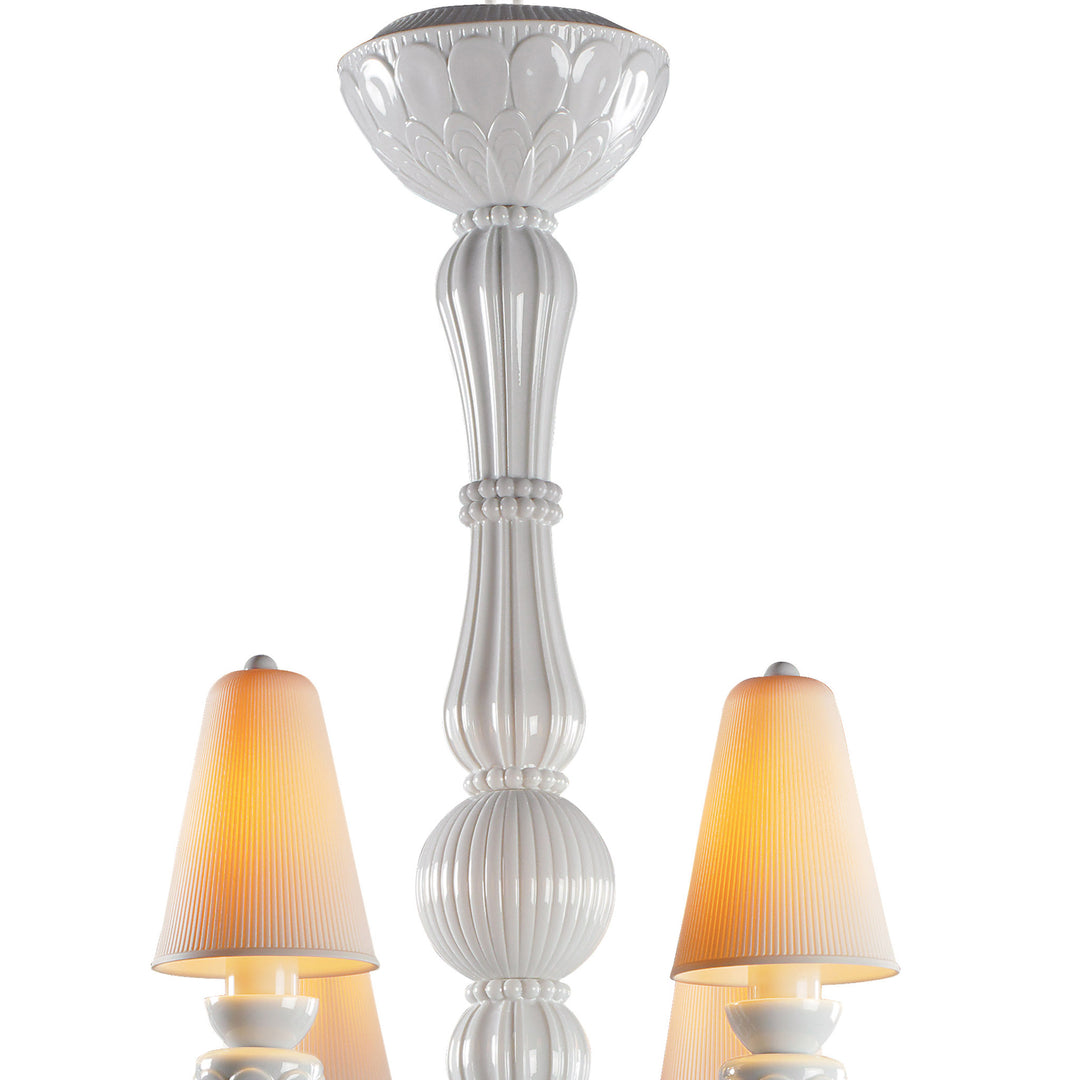 Image 3 Lladro Ivy and Seed 8 Lights Chandelier. White (US) - 01023799