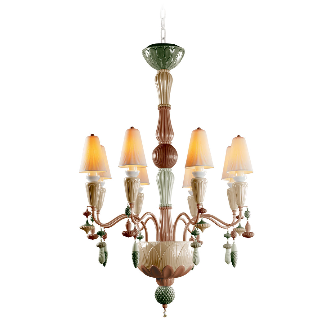 Image 2 Lladro Ivy and Seed 8 Lights Chandelier. Spices (US) - 01023805