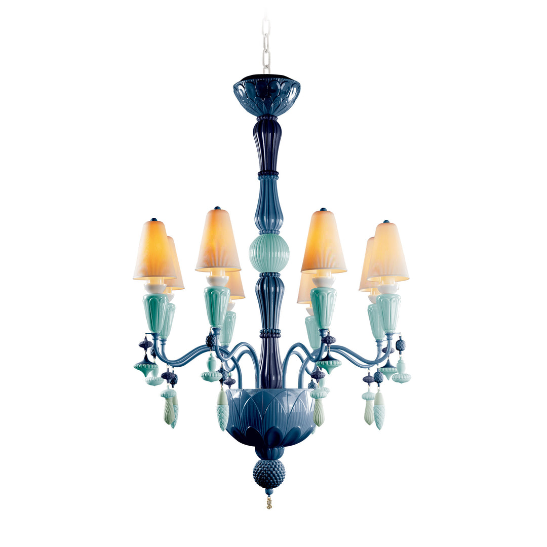 Image 2 Lladro Ivy and Seed 8 Lights Chandelier. Ocean (US) - 01023811