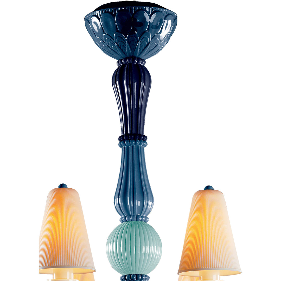 Image 3 Lladro Ivy and Seed 8 Lights Chandelier. Ocean (US) - 01023811