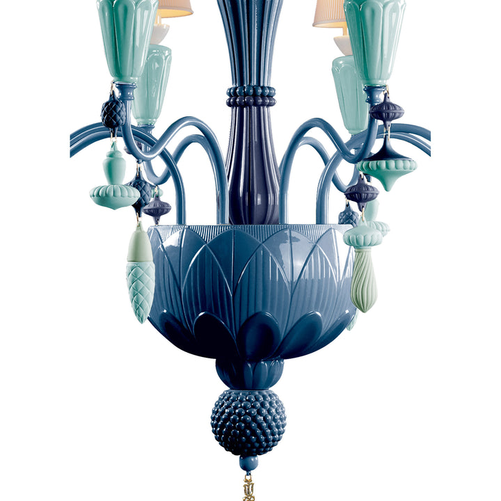 Image 4 Lladro Ivy and Seed 8 Lights Chandelier. Ocean (US) - 01023811